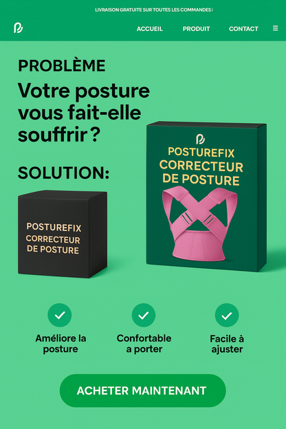 PostureFix™ – Correcteur de posture premium